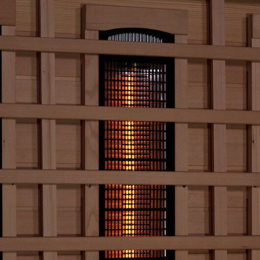 Golden Designs 2-Person Full Spectrum PureTech™ Near Zero EMF FAR Infrared Sauna with Himalayan Salt Bar (Canadian Hemlock) - Image 6