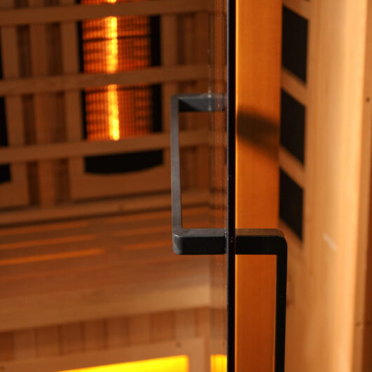 Golden Designs 2-Person Full Spectrum PureTech™ Near Zero EMF FAR Infrared Sauna with Himalayan Salt Bar (Canadian Hemlock) - Image 9