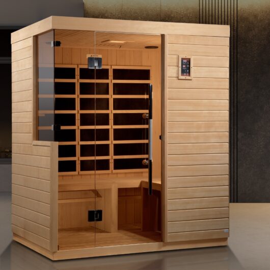 Dynamic Bilbao 3-person Ultra Low EMF FAR Infrared Sauna (Canadian Hemlock) - Image 4