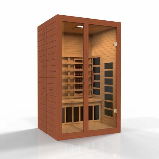 Dynamic Santiago 2-Person Full Spectrum Near Zero EMF FAR Infrared Sauna (Canadian Hemlock)
