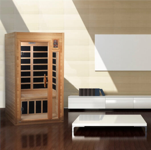 Golden Designs Geneva Elite 1-2-person PureTech™ Near Zero EMF FAR Infrared Sauna (Canadian Hemlock) - Image 5