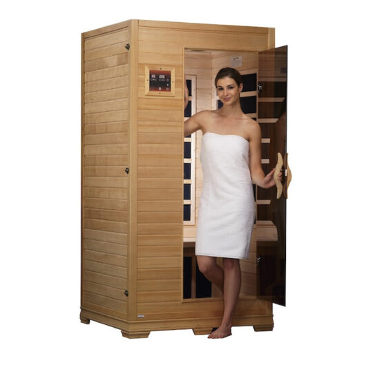 Golden Designs Studio Elite 1-2-person PureTech™ Near Zero EMF FAR Infrared Sauna (Canadian Hemlock) - Image 5