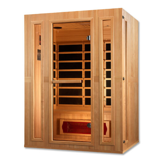 Maxxus Trinity 3-Person Corner Low EMF FAR Infrared Sauna (Canadian Hemlock) - Image 2