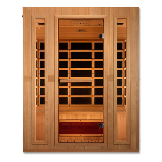 Maxxus Trinity 3-Person Corner Low EMF FAR Infrared Sauna (Canadian Hemlock) - Image 3