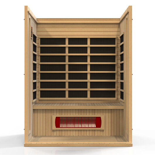 Maxxus Trinity 3-Person Corner Low EMF FAR Infrared Sauna (Canadian Hemlock) - Image 7